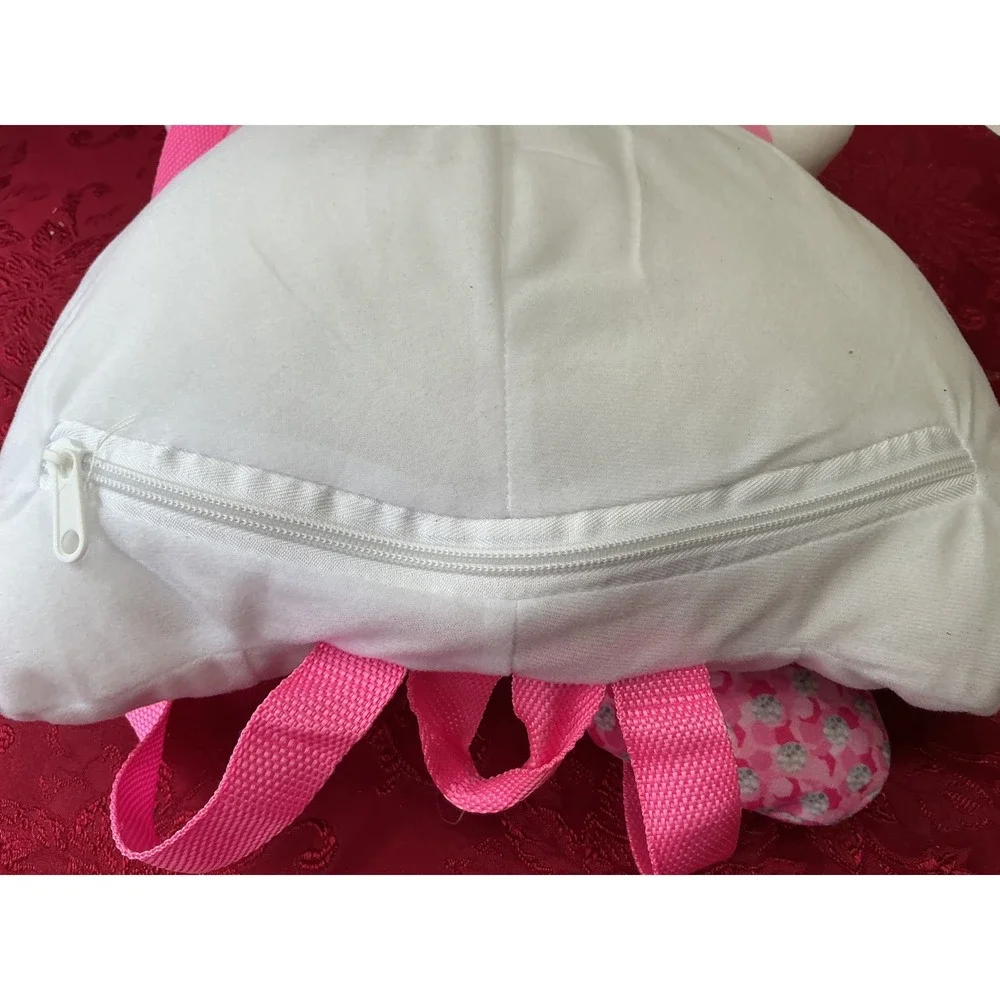 Hello Kitty Plush Backpack Pink Floral Jumper Sanrio Stuffed Animal Bag 18 inch